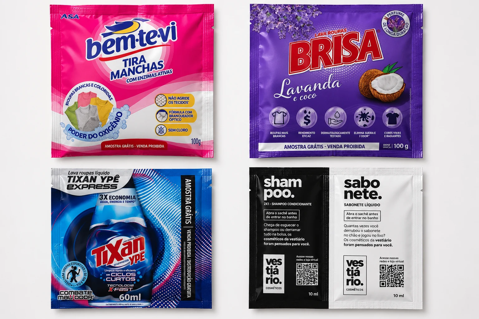 Composição de produtos saneantes atendidos pela Triace